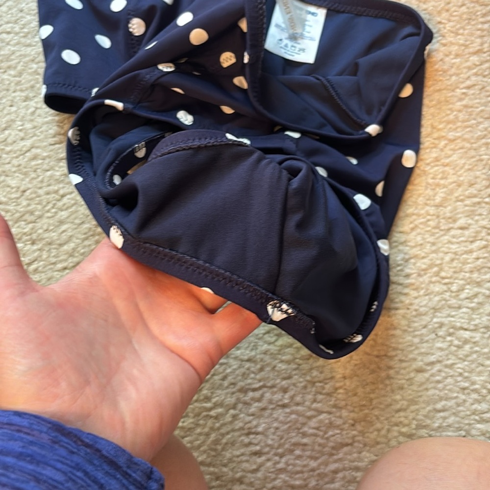 Lands End Navy & White two Piece Swim Suit - size 12/10 - Picture 5 of 10